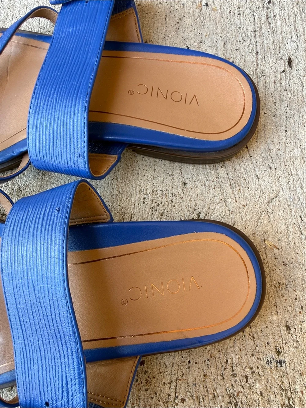 Vionic Julep Women's Dressy Supportive Sandals Blue Size 7